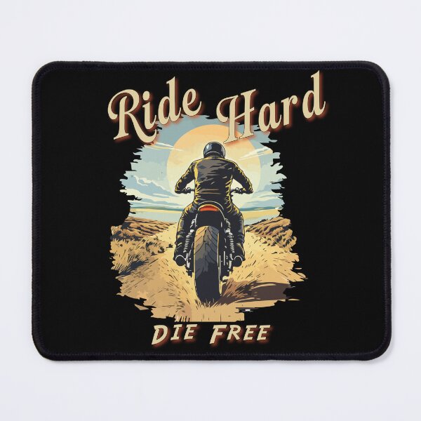 Item preview, Ride Hard Die Free Biker T-Shirt Vintage Motorcycle Rider Graphic Tee designed and sold by Freki & Geri.