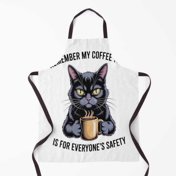 Item preview, Remember My Coffee Time Is For Everyone's Safety Black Cat designed and sold by HaiharryCartoon.