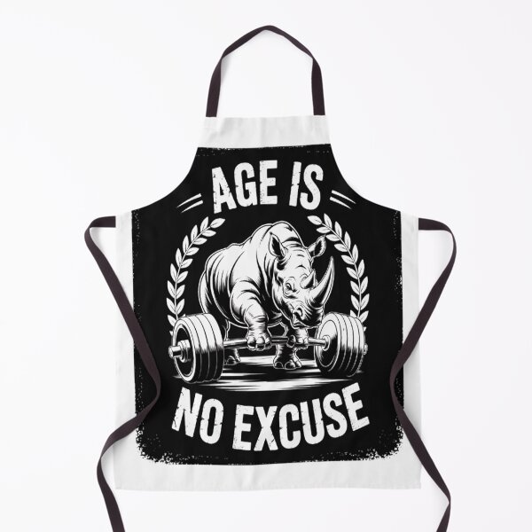 Item preview, Rhino Power Age Is No Excuse Fitness Motivator designed and sold by HaiharryCartoon.