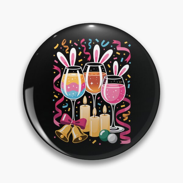 Item preview, Wine Glasses Bunny Eggs Happy Easter Day Drink Team designed and sold by PunkNation-Arts.