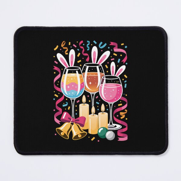 Item preview, Wine Glasses Bunny Eggs Happy Easter Day Drink Team designed and sold by PunkNation-Arts.