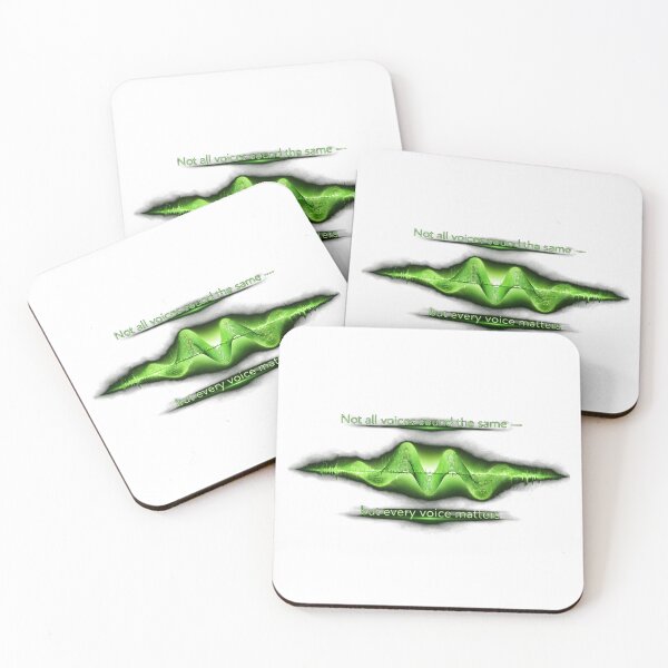 Item preview, Not All Voices Sound the Same – Every Voice Matters Sound Wave Design Green Double Starburst designed and sold by Mirgonhood.