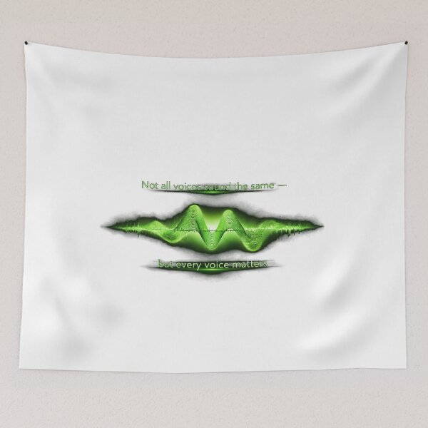 Item preview, Not All Voices Sound the Same – Every Voice Matters Sound Wave Design Green Double Starburst designed and sold by Mirgonhood.