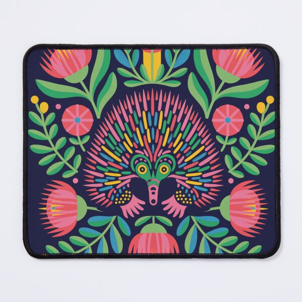 Item preview, Vibrant Echidna Folk Art with Waratah Flowers designed and sold by Wennebabs.