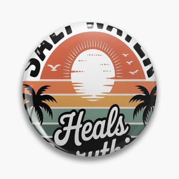 Item preview, Salt Water Heals Everything Beach designed and sold by TheRetroStyle.