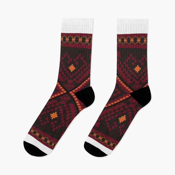 Item preview, Thai traditional textile pattern reimagined in pixel art style with deep red tones designed and sold by Line-Aura.