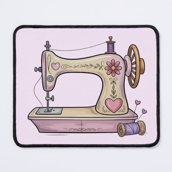 Item preview, Retro Sewing Machine Vintage Illustration – Sewing Lover Gift designed and sold by MarJul.