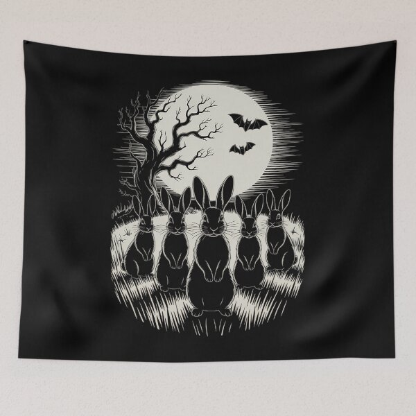 Item preview, Scary Spooky Rabbit Forest Creepy Halloween designed and sold by HellD3vil-Art.