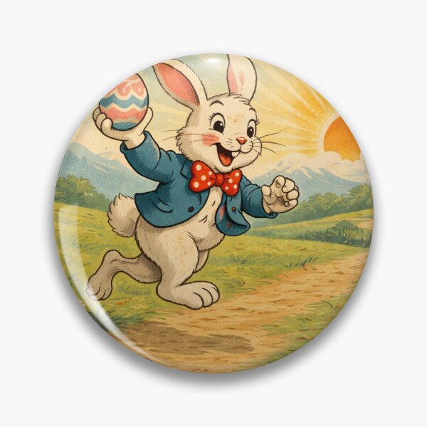 Item preview, Happy Easter Vintage Bunny Poster designed and sold by Second Thought Studio.