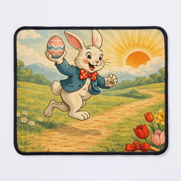 Item preview, Happy Easter Vintage Bunny Poster designed and sold by Second Thought Studio.