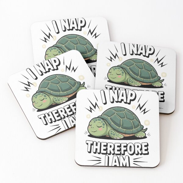 Item preview, Sleepy Turtle I Nap Therefore I Am Office Humor designed and sold by TheRetroStyle.