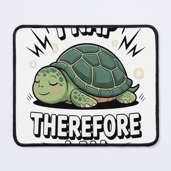 Item preview, Sleepy Turtle I Nap Therefore I Am Office Humor designed and sold by TheRetroStyle.