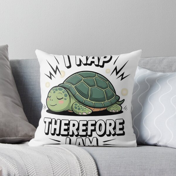 Item preview, Sleepy Turtle I Nap Therefore I Am Office Humor designed and sold by TheRetroStyle.