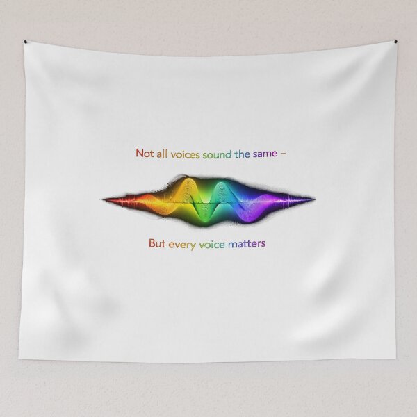 Item preview, Not All Voices Sound the Same – Every Voice Matters Sound Wave Design Rainbow designed and sold by Mirgonhood.