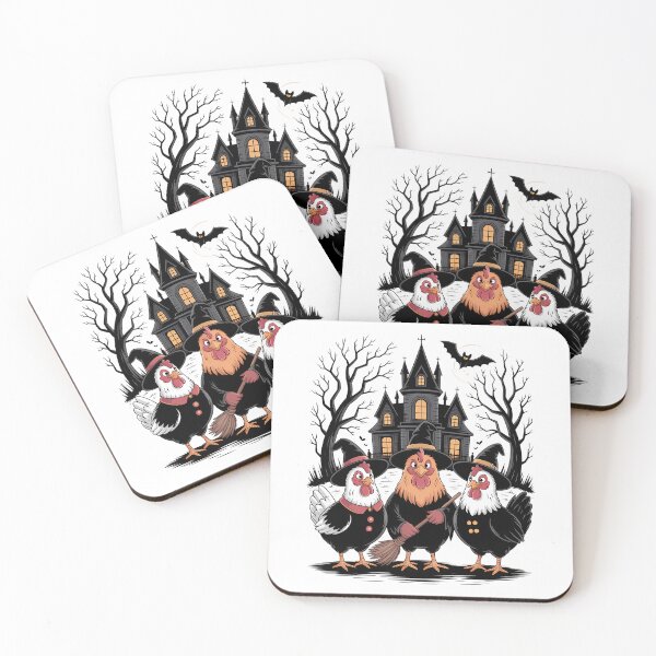 Item preview, Halloween Coquette Spooky Season Fall Halloween Chickens Witches designed and sold by HellD3vil-Art.