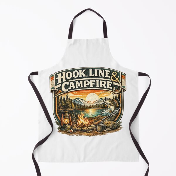 Item preview, Hook Line Campfire Fishing Camping Outdoor Adventure Shirt designed and sold by KBTshirts.