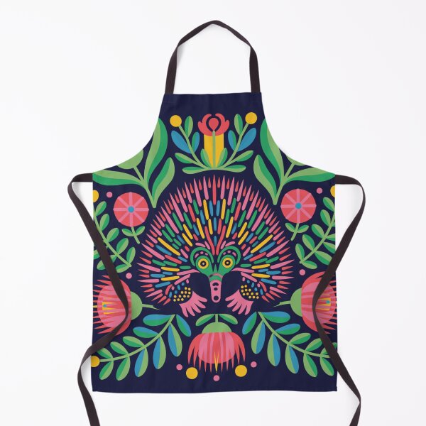 Item preview, Modern Folk Art Echidna - Australian Botanical Navy designed and sold by Wennebabs.