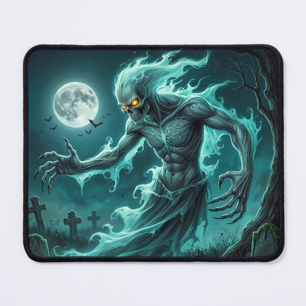 Item preview, Ghost Specter - Moonlit Cemetery Art designed and sold by Lucid Dream Pixel.