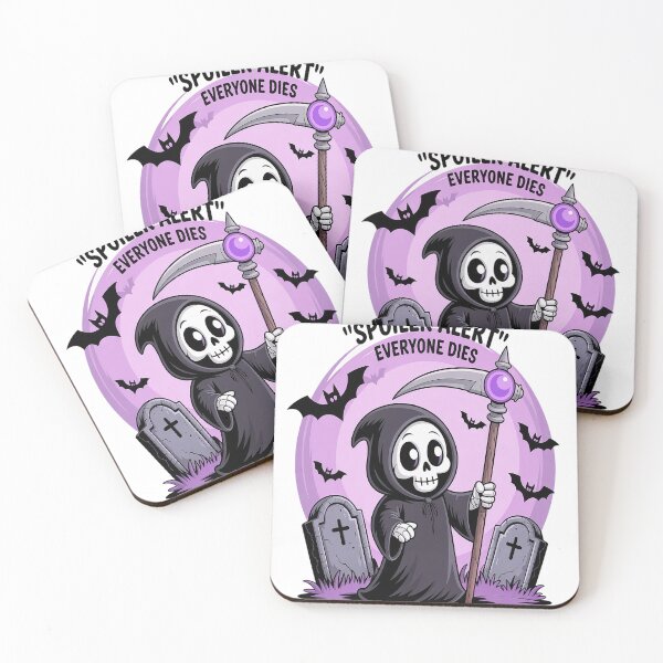 Item preview, Spoiler Alert Everyone Dies Grim designed and sold by TheRetroStyle.