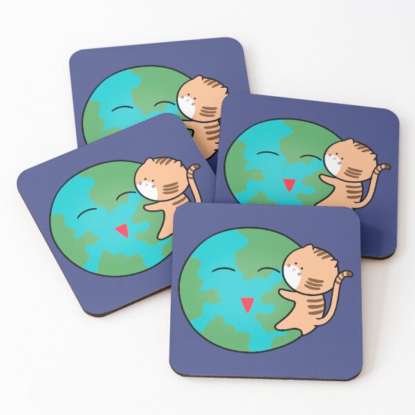 Item preview, Love Our Planet - Adorable Orange Kitty & Earth Illustration designed and sold by ubborn.