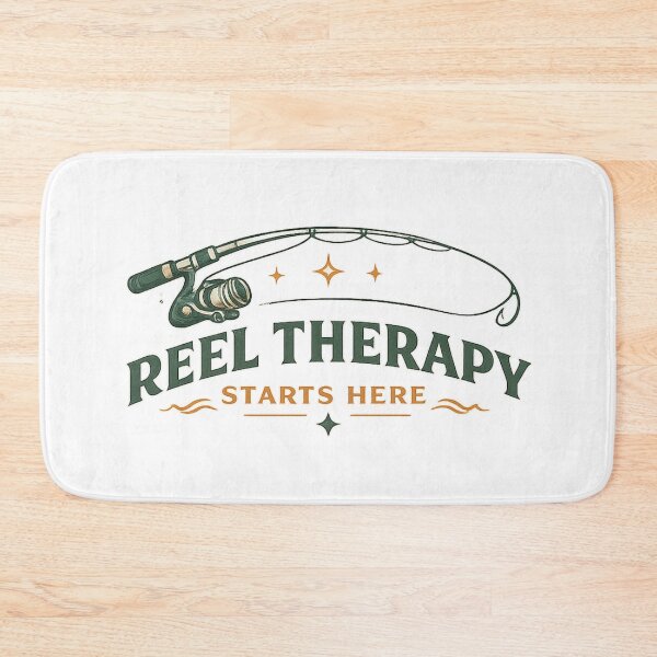 Item preview, Fishing Shirt Reel Therapy Starts Here Tee designed and sold by KBTshirts.