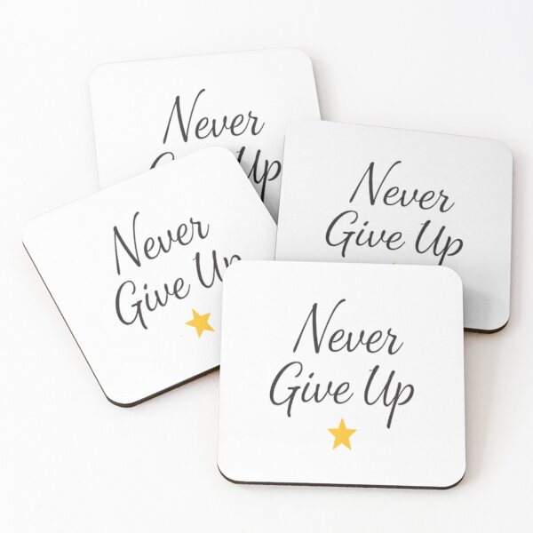 Item preview, Never Give Up Motivational Sticker | Minimal Inspirational Quote Design designed and sold by Lovestickerco.