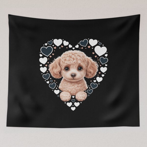 Item preview, Toy Poodle Love Heart for Valentines Day on Poodle Lover designed and sold by PunkNation-Arts.