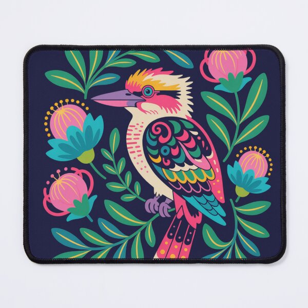 Item preview, Modern Folk Art Kookaburra - Australian Wildlife Navy designed and sold by Wennebabs.