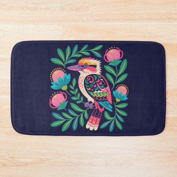 Item preview, Modern Folk Art Kookaburra - Australian Wildlife Navy designed and sold by Wennebabs.