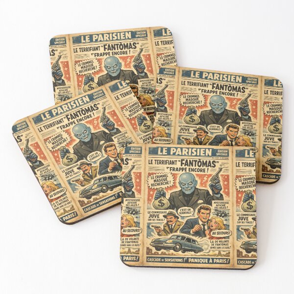 Item preview, Fantômas Vintage Newspaper Cartoon French Crime Parody designed and sold by Arte Cartoon From TagTeam Group.