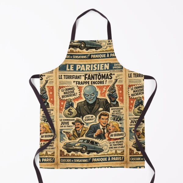Item preview, Fantômas Vintage Newspaper Cartoon French Crime Parody designed and sold by Arte Cartoon From TagTeam Group.
