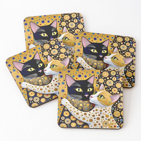 Item preview, Gustav Klimt Cat Kiss designed and sold by Vicky Brago-Mitchell®.