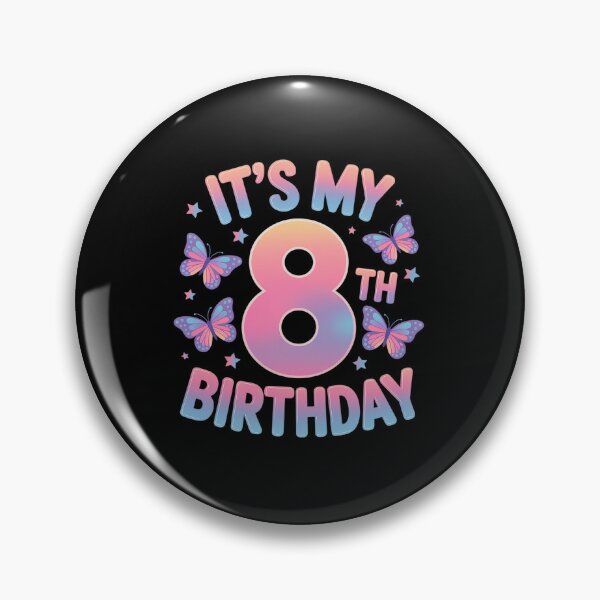 Item preview, It's My 8th Birthday Butterfly Theme 8 Year Old Party Girl designed and sold by Rrettgison.