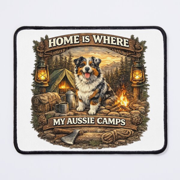 Item preview, Aussie Dog Camping Shirt Nature Lover Gift Idea designed and sold by KBTshirts.