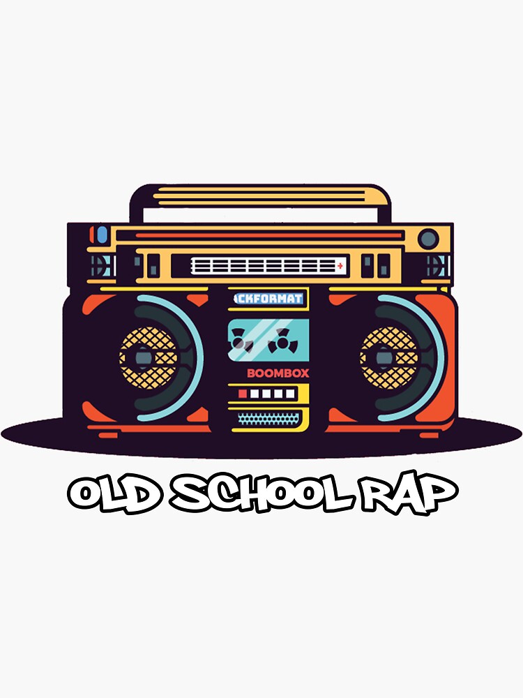 underground rap hip hop boombox | Sticker