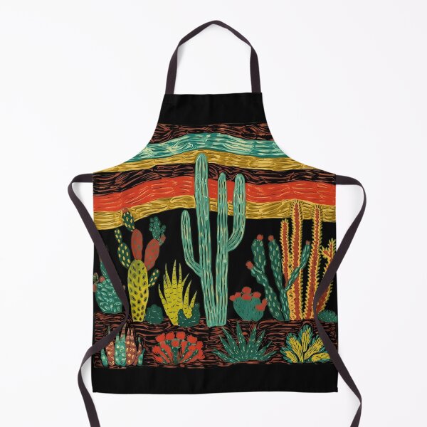 Item preview, Vibrant Desert Cactus Garden Linocut Style Art designed and sold by haitrieuic96.