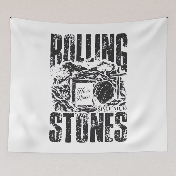 Item preview, Rolling Stones Since AD 33, He Is Risen Easter, Christian Retro Jesus designed and sold by Malosortin.