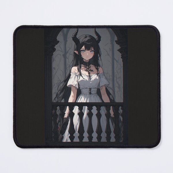 Item preview, Gothic anime demon girl and balcony designed and sold by ArtsJulian.