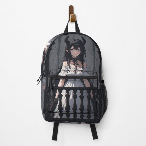 Item preview, Gothic anime demon girl and balcony designed and sold by ArtsJulian.
