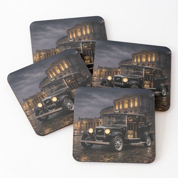Item preview, Vintage London Taxi Rain Night Big Ben Scene designed and sold by CJChronicles.