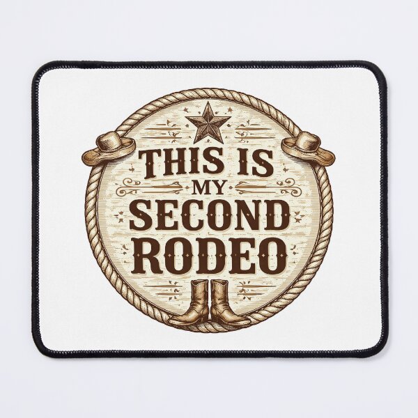 Item preview, This Is My Second Rodeo, Retro Vintage Cowboy  designed and sold by graphic-genie.