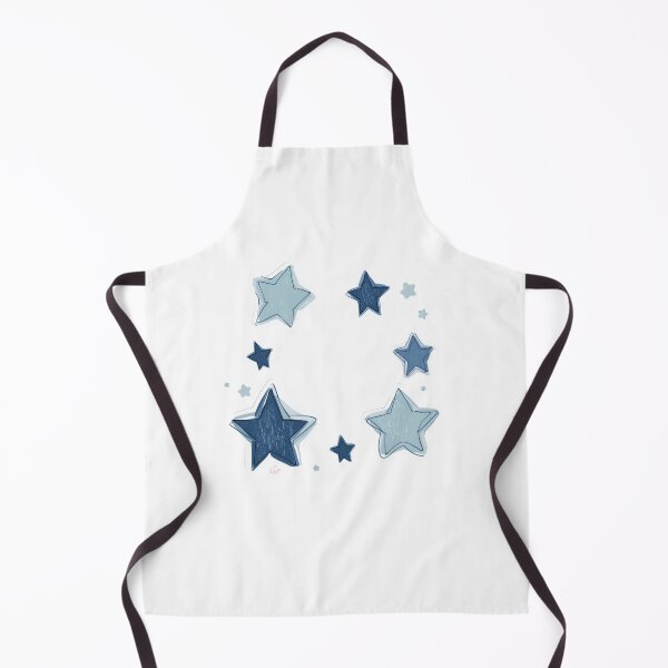 Item preview, Soft Blue Star Sticker Set on Black | Cute Hand Drawn Minimal Aesthetic Stars designed and sold by trendplusco.
