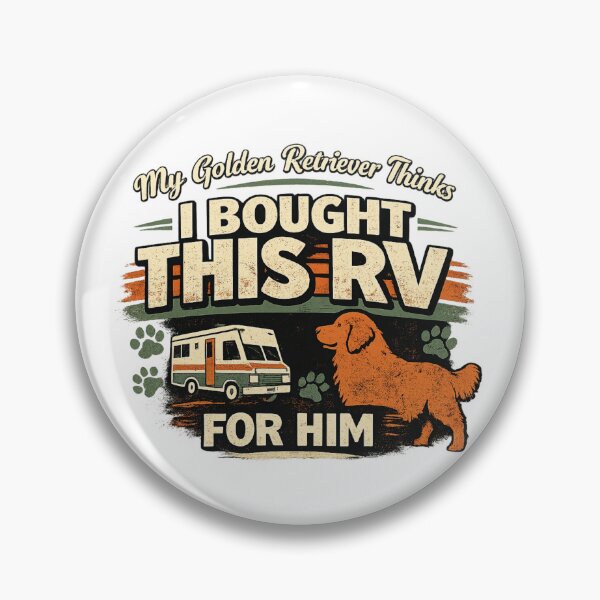 Item preview, RV Life With Golden Retriever Funny Dog Owner Design designed and sold by KBTshirts.