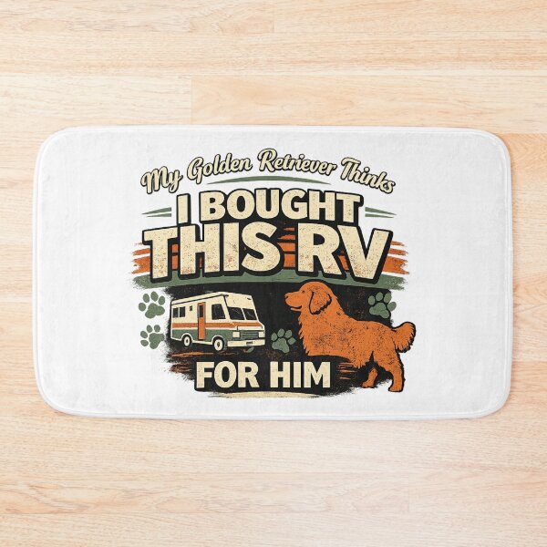 Item preview, RV Life With Golden Retriever Funny Dog Owner Design designed and sold by KBTshirts.