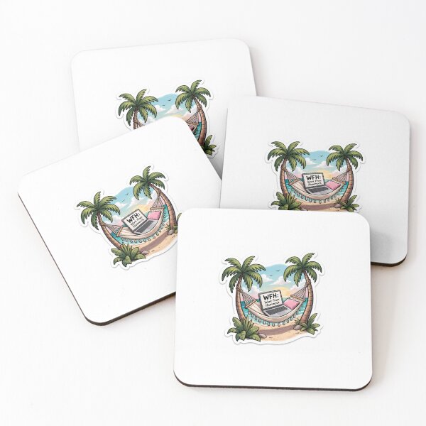 Item preview, WFH Work From Hammock Sticker – Tropical Remote Work Vibes ?? designed and sold by SparkVault.