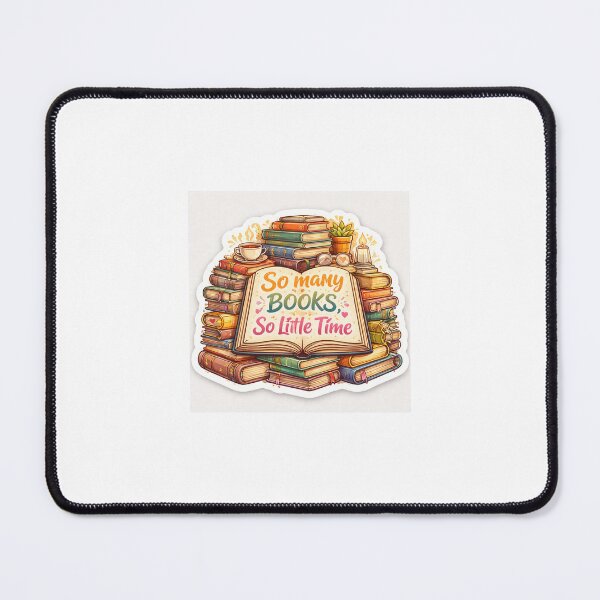 Item preview, Bookworm Sticker – “So Many Books, So Little Time” Cozy Library Design ?✨ designed and sold by SparkVault.
