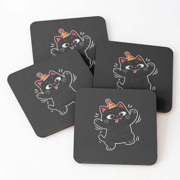 Item preview, Funny Party Cat Dancing Cute Energetic Chibi Aesthetic Design designed and sold by ColorSplash123.