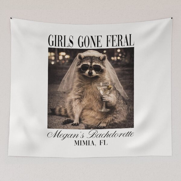 Item preview, Girls Gone Feral Raccoon Bachelorette Party designed and sold by Malosortin.