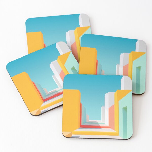 Item preview, Colorful Minimalist Architecture Perspective Poster designed and sold by Mindrender.
