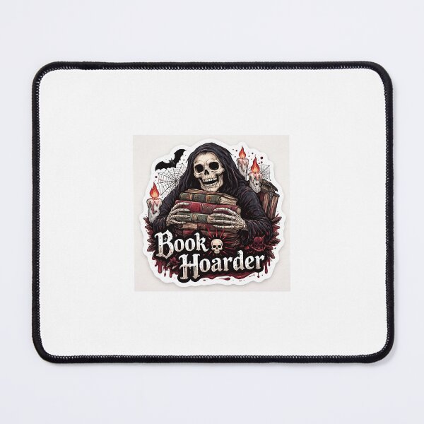 Item preview, Book Hoarder Skeleton Sticker – Gothic Cute Horror Reader Decal ?? designed and sold by SparkVault.